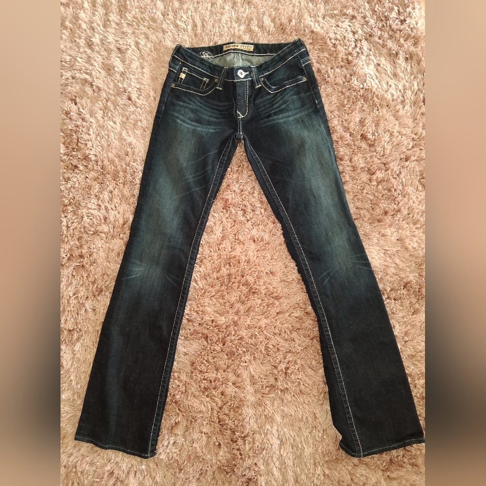 Big Star Women's Straight Leg Jeans in Dark Blue Wash